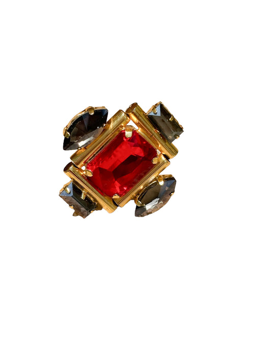 red statement ring