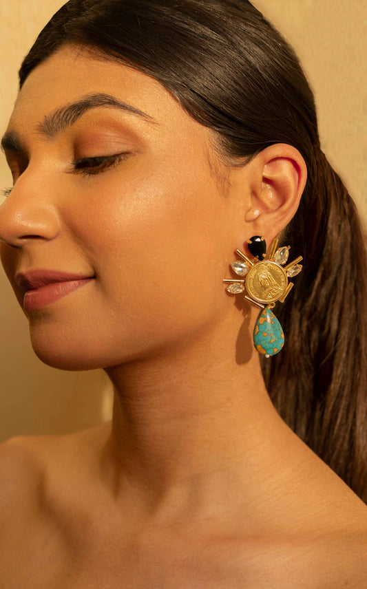 GOLDEN-COIN-PARTY-EARRINGS