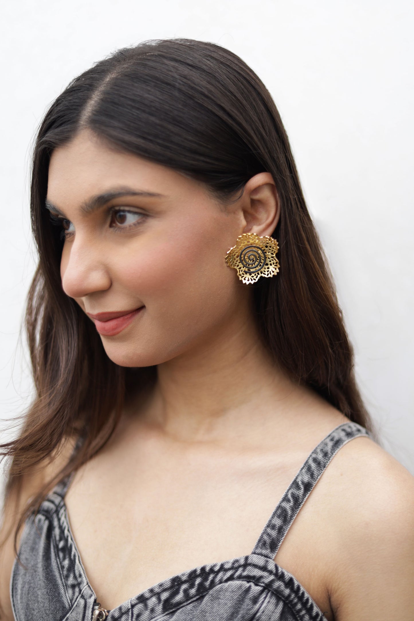 Golden blossom earrings