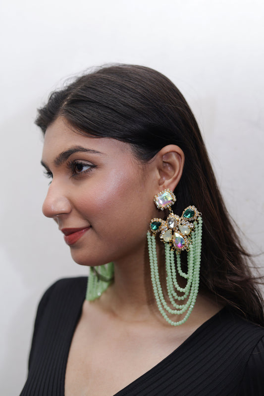 NEON GREEN EARRING