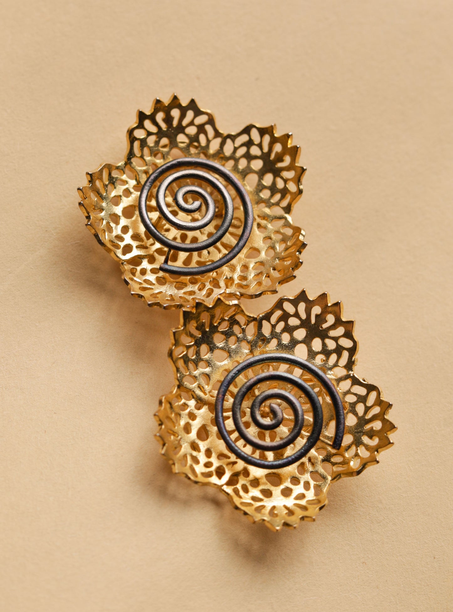 Golden blossom earrings