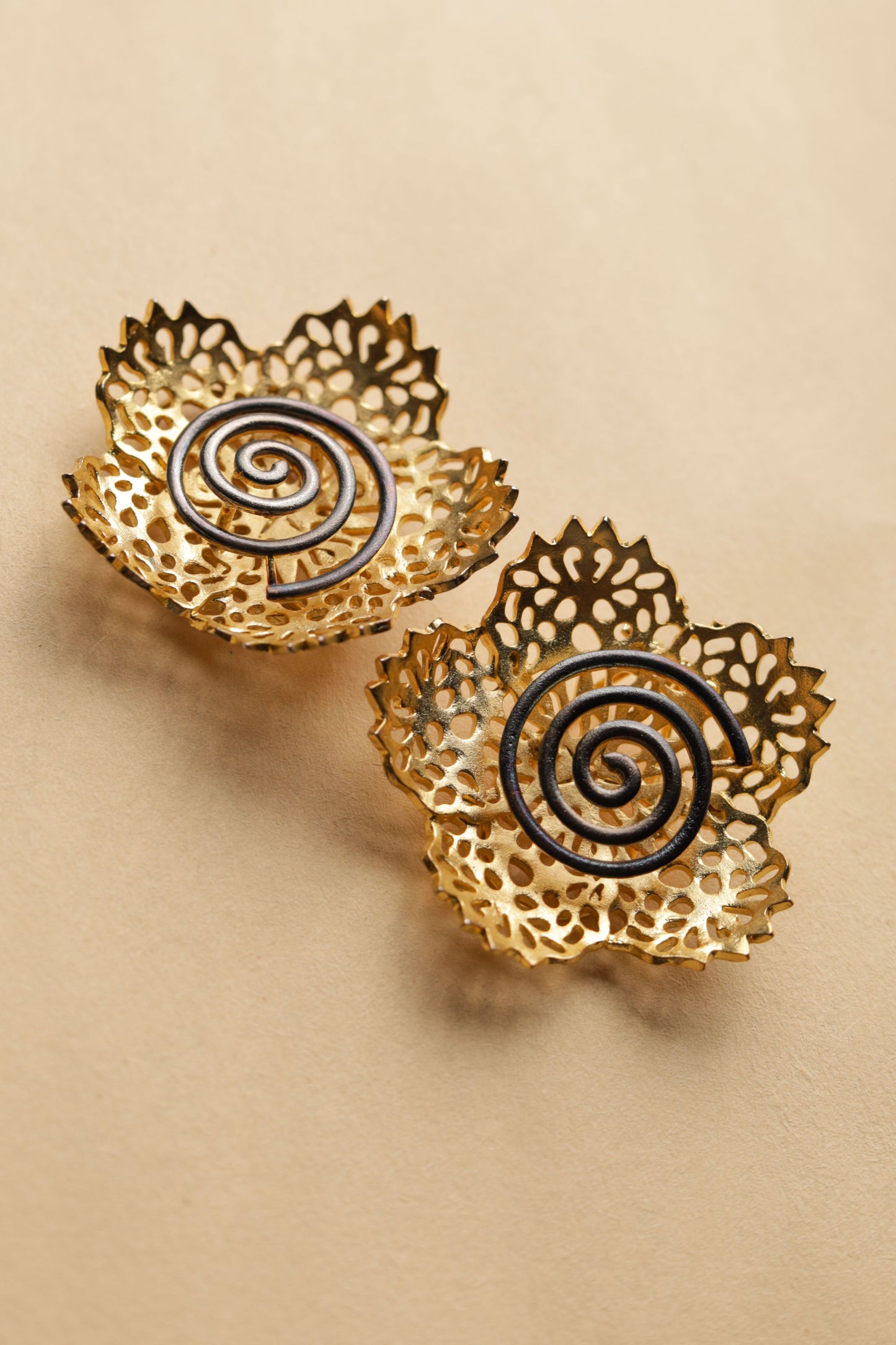 Golden blossom earrings