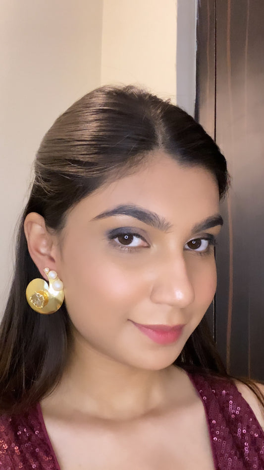 GOLDEN-DRUZZY- STUD-EARRINGS