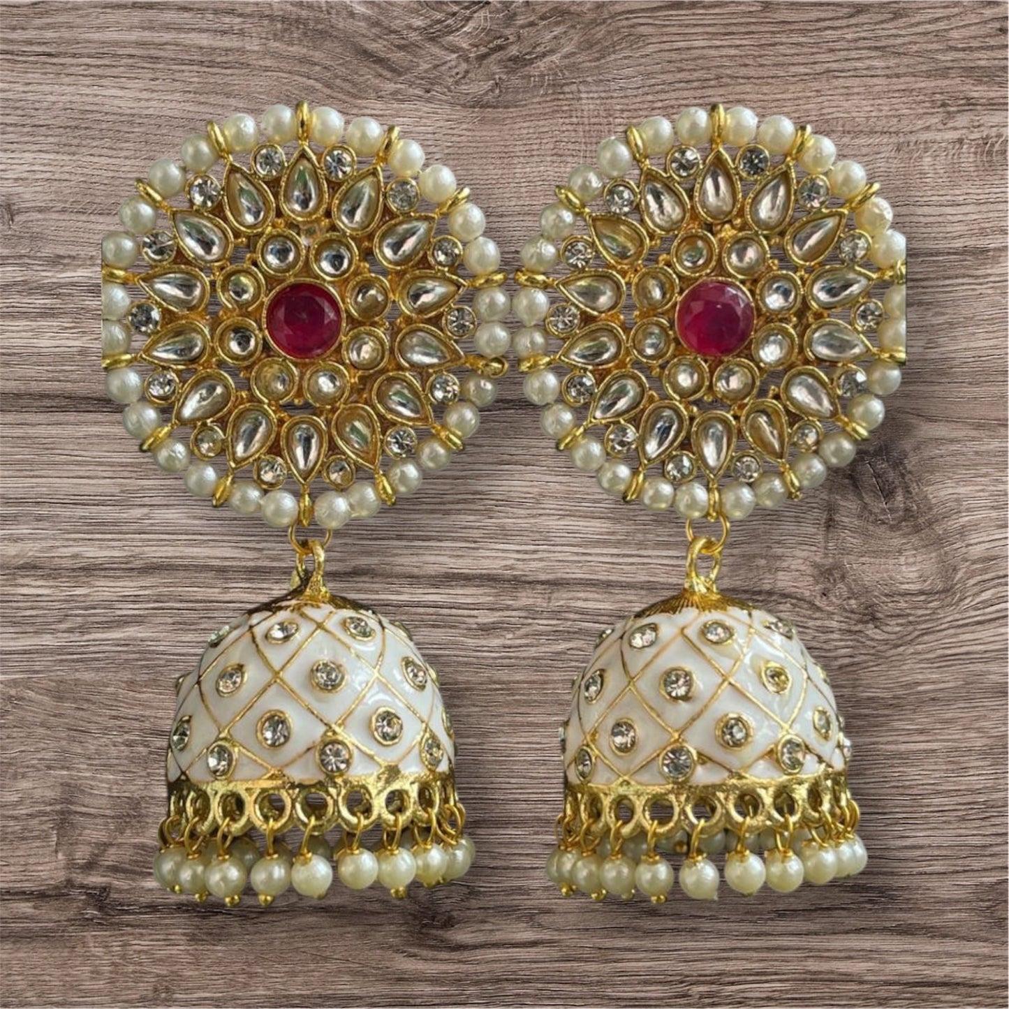 ROUND MEENAKARI KUNDAN JHUMKIS-03