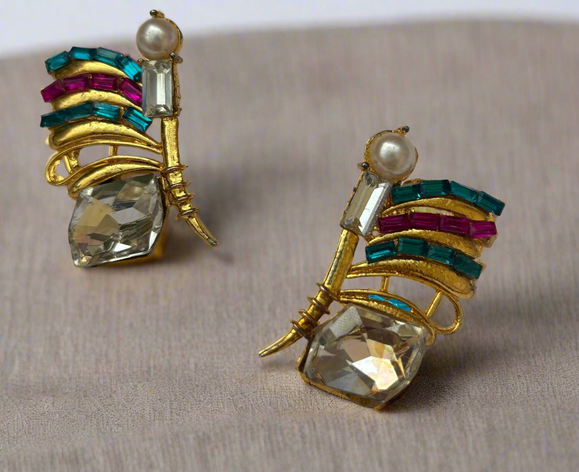 Multicolour-stud-earrings