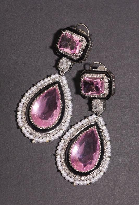 PINK AD DROP EARRINGS