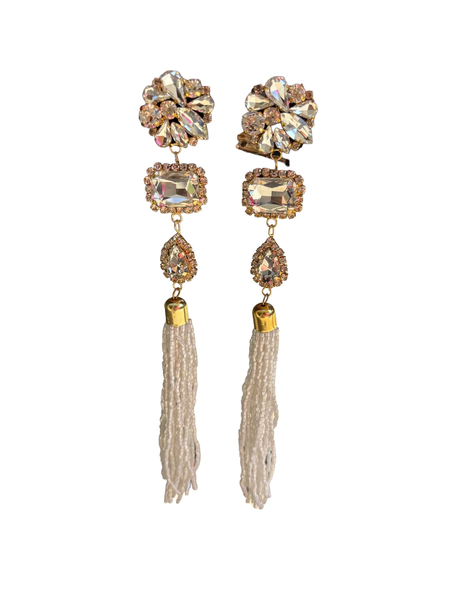 white-long-tassel-earrings