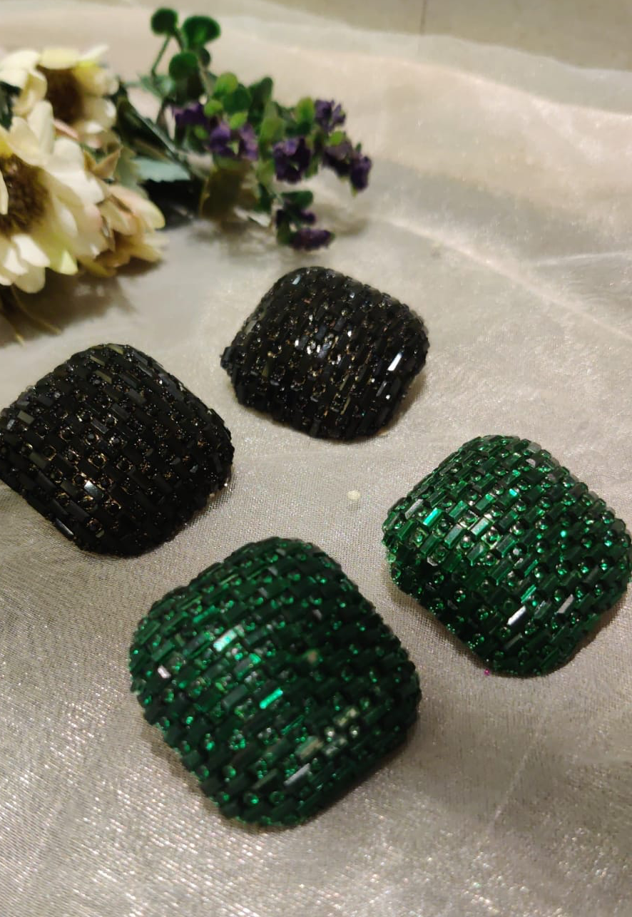 black-partywear-stud-earrings