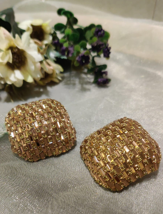 GOLDEN-partywear-stud-earrings